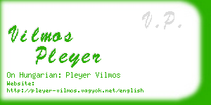 vilmos pleyer business card